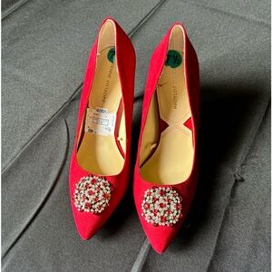 Adrienne Vittadini red heels, NWT